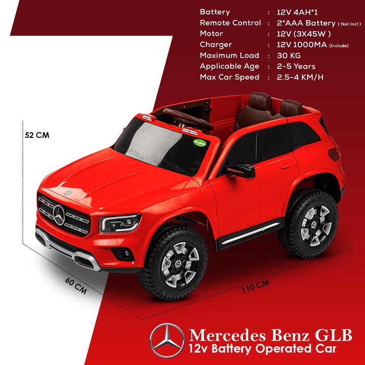Licensed Mercedes GLB Kids Electric Car to Drive Battery Operated Ride on Electric Car with USB, Music