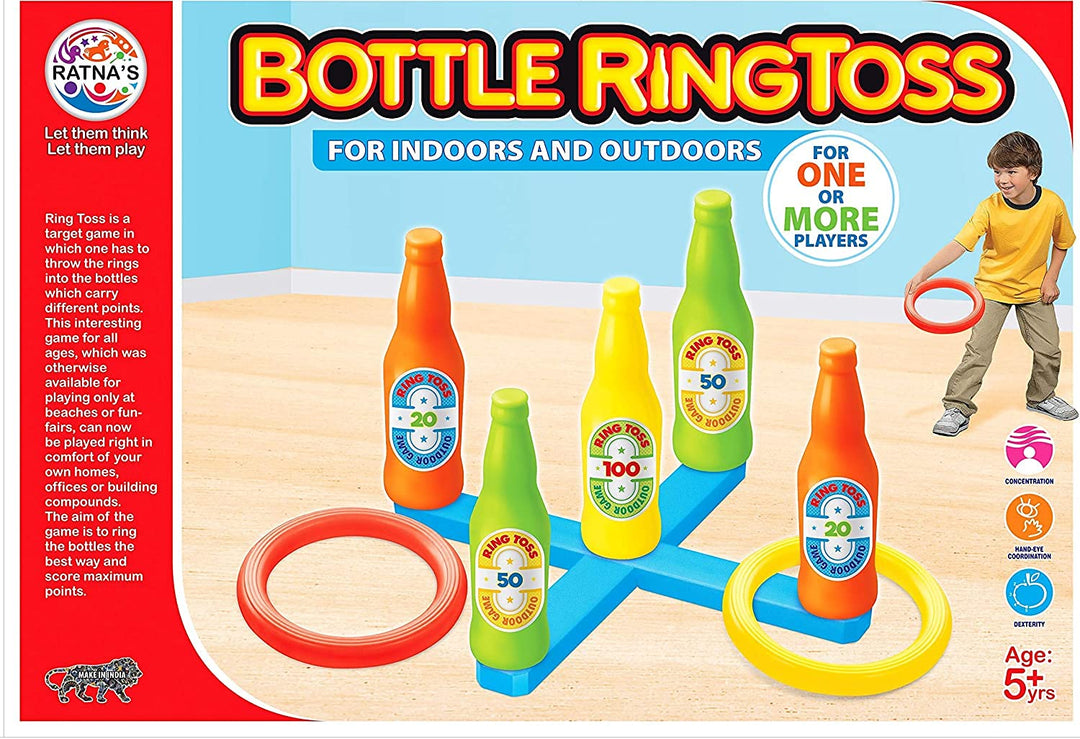 Ratna's Bottle Ring Toss Game for Kids and Adults - Age Group - 3 - 15 Years - (Pack of 1)