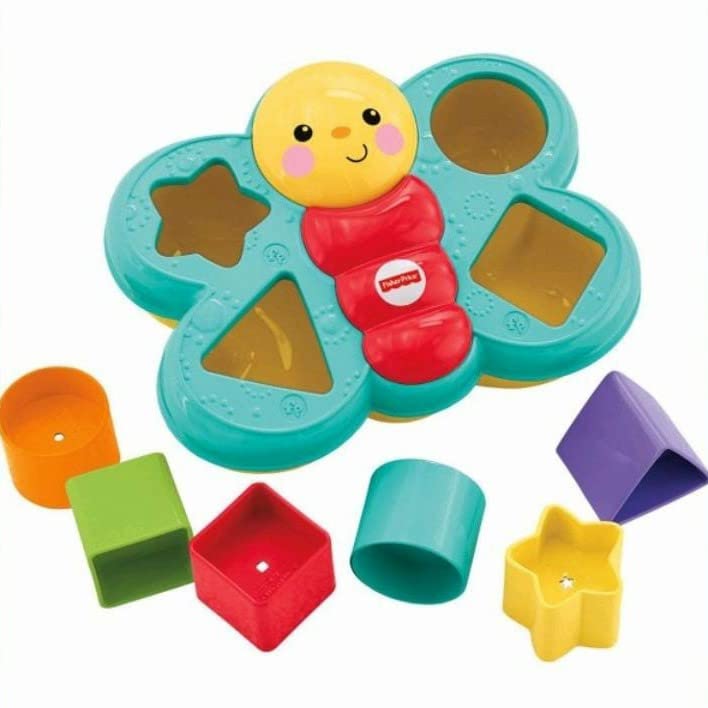 Plastic Butterfly Shape Sorter for Kids | Learning Toy for Kids | Six Chunky, Colorful Shapes to Sort and Store Help Baby Fine Motor Skills Take Flight ( Multicolor )