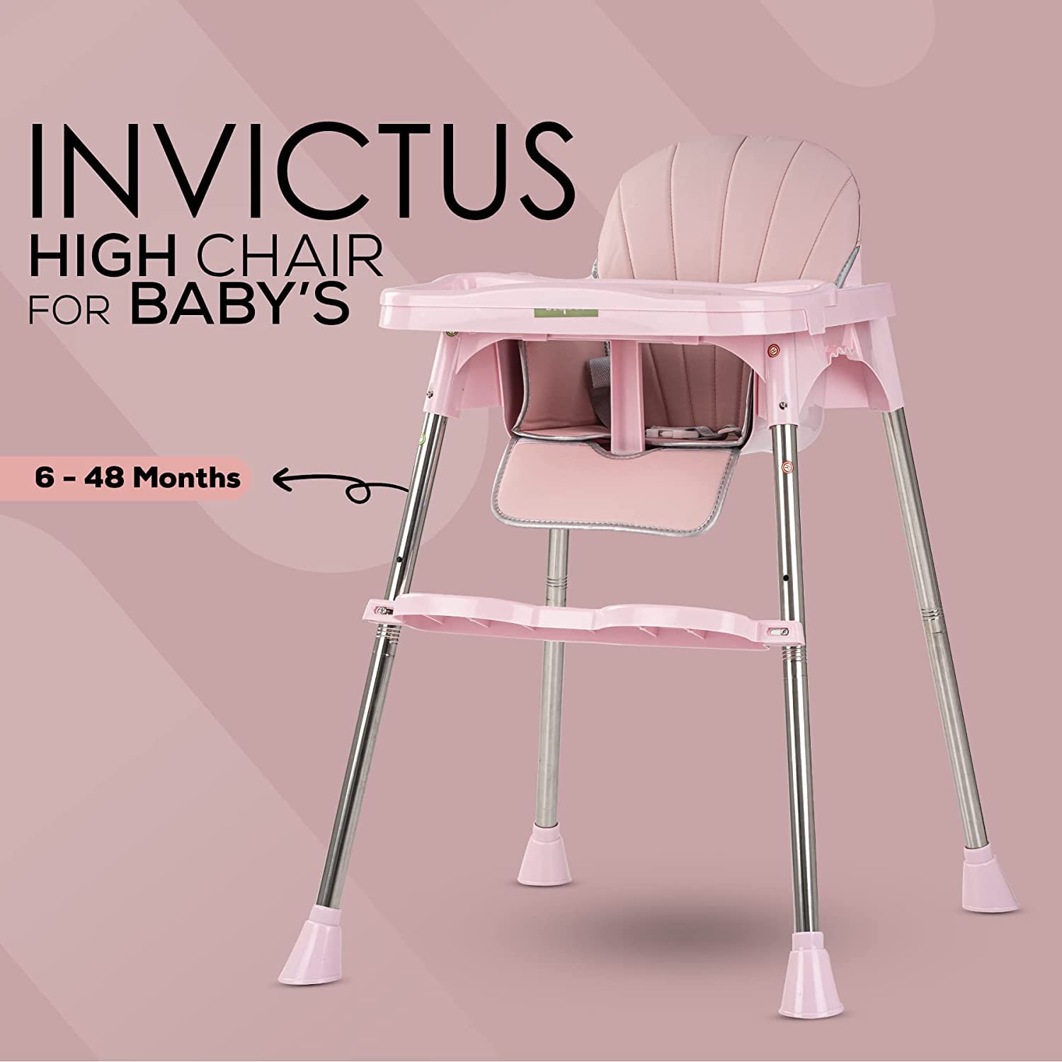 Convertible High Chair for Baby with Adjustable Footrest Height