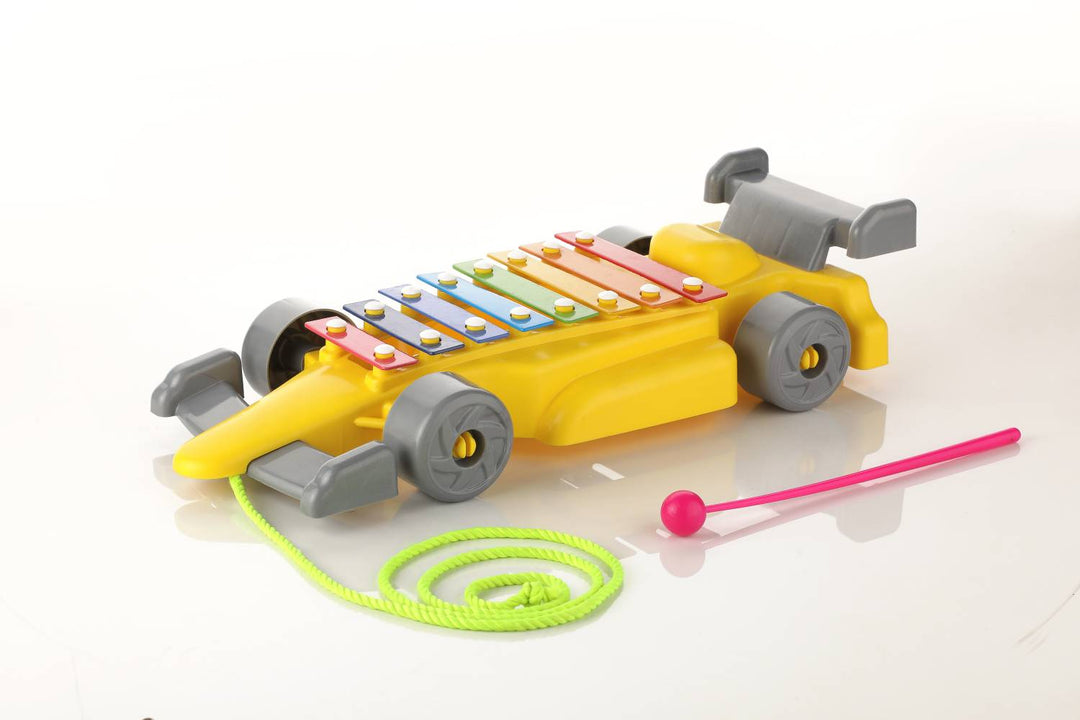 Aditi Toys Musical Car Xylophone Toy with 8 Metal Nodes Multi-Color Children 3+ Years