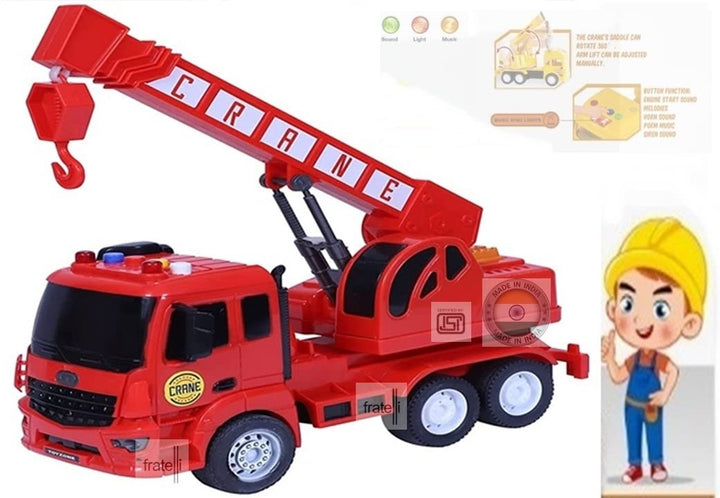 Friction Powered Toy Trucks for 3+ Years Old Boys and Girls, Light & Sound Truck)