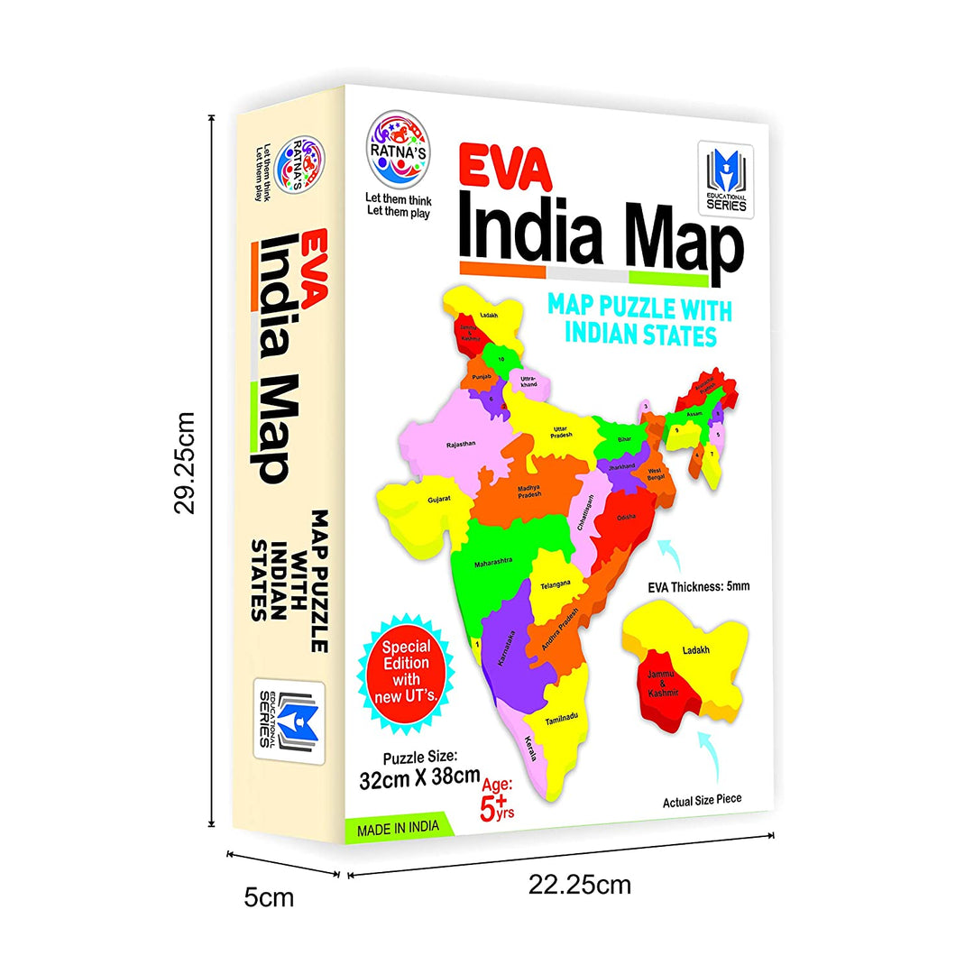 Ratna's Educational Jigsaw Puzzle Range for Kids (EVA India Map)