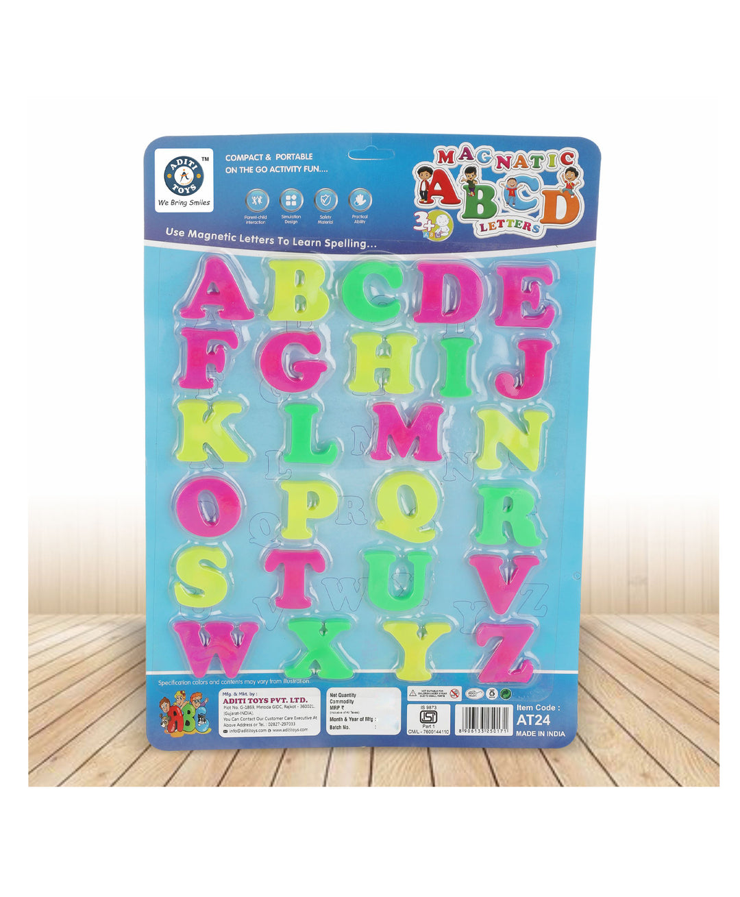 Magnetic Alphabets Pack of 26 - Multicolor