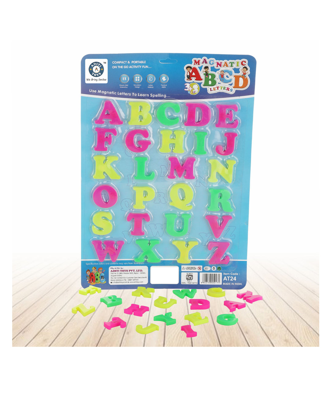 Magnetic Alphabets Pack of 26 - Multicolor