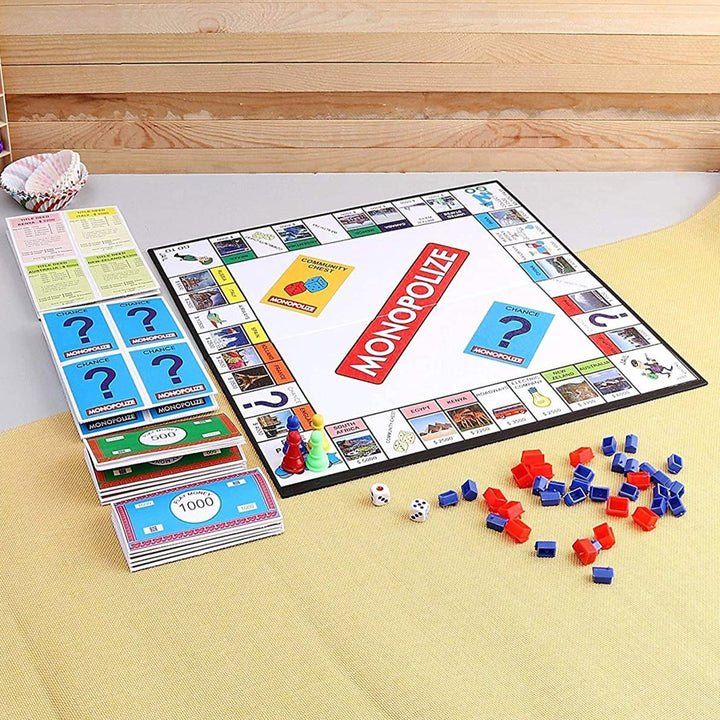 Monopolize International Property Trading Board/Card Game for Kids, Girls, Boys and Family Ages 6+ Up