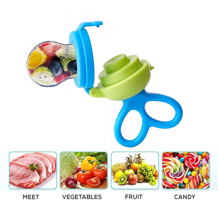 Baby Fruit Pacifier Organic/Fresh Food Feeder for Infants Newborn & Toddlers Fresh Fruit Nibbler, 2 Silicone Sac