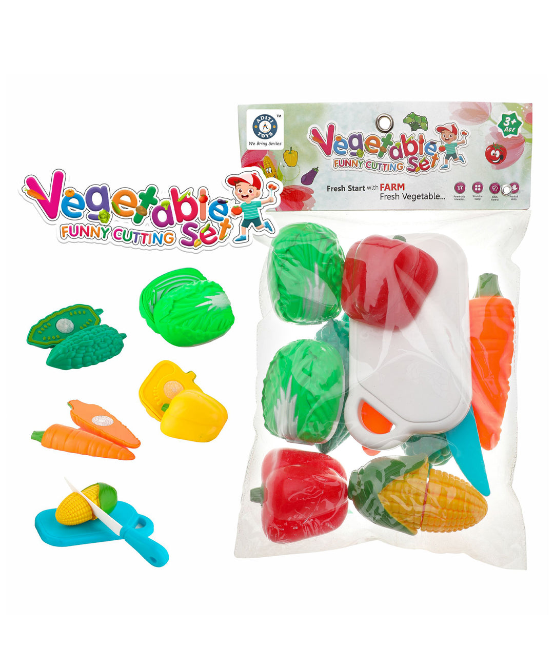 Vegetable Set of 7 Pieces - Multicolor