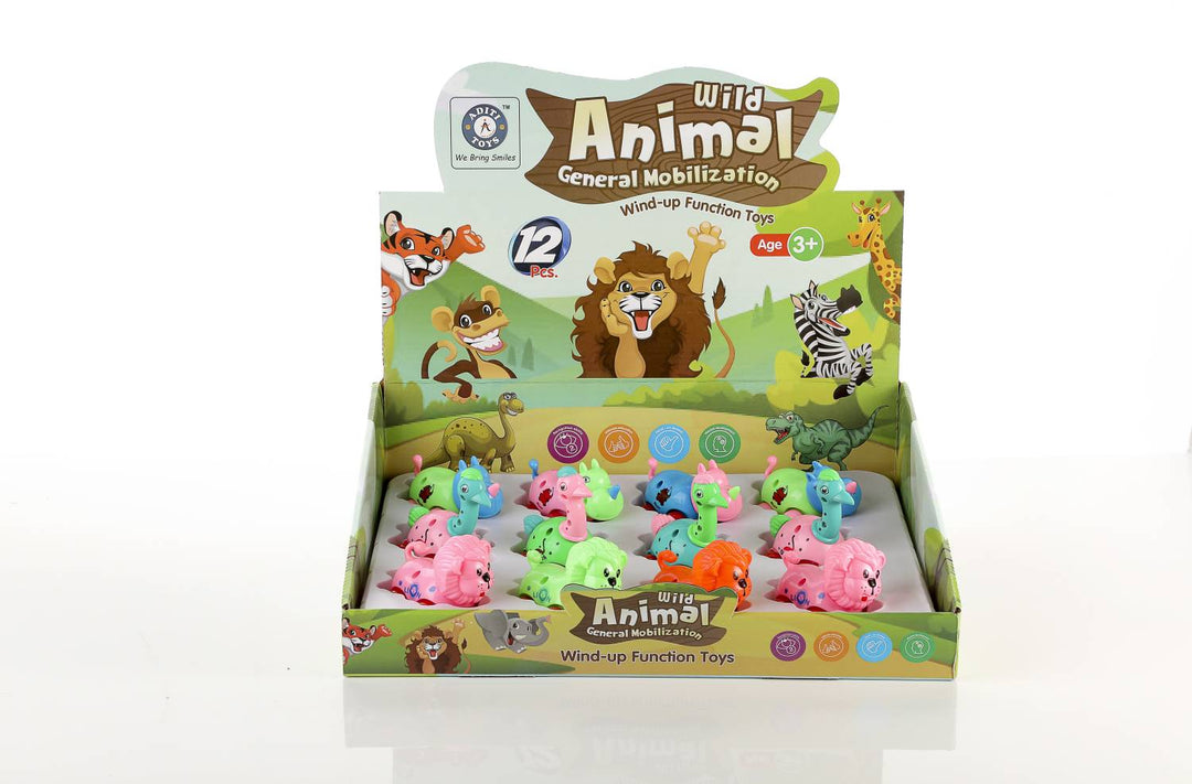 Super Cute Wild Animal General Mobilization Wind-up Function Toys for Kids